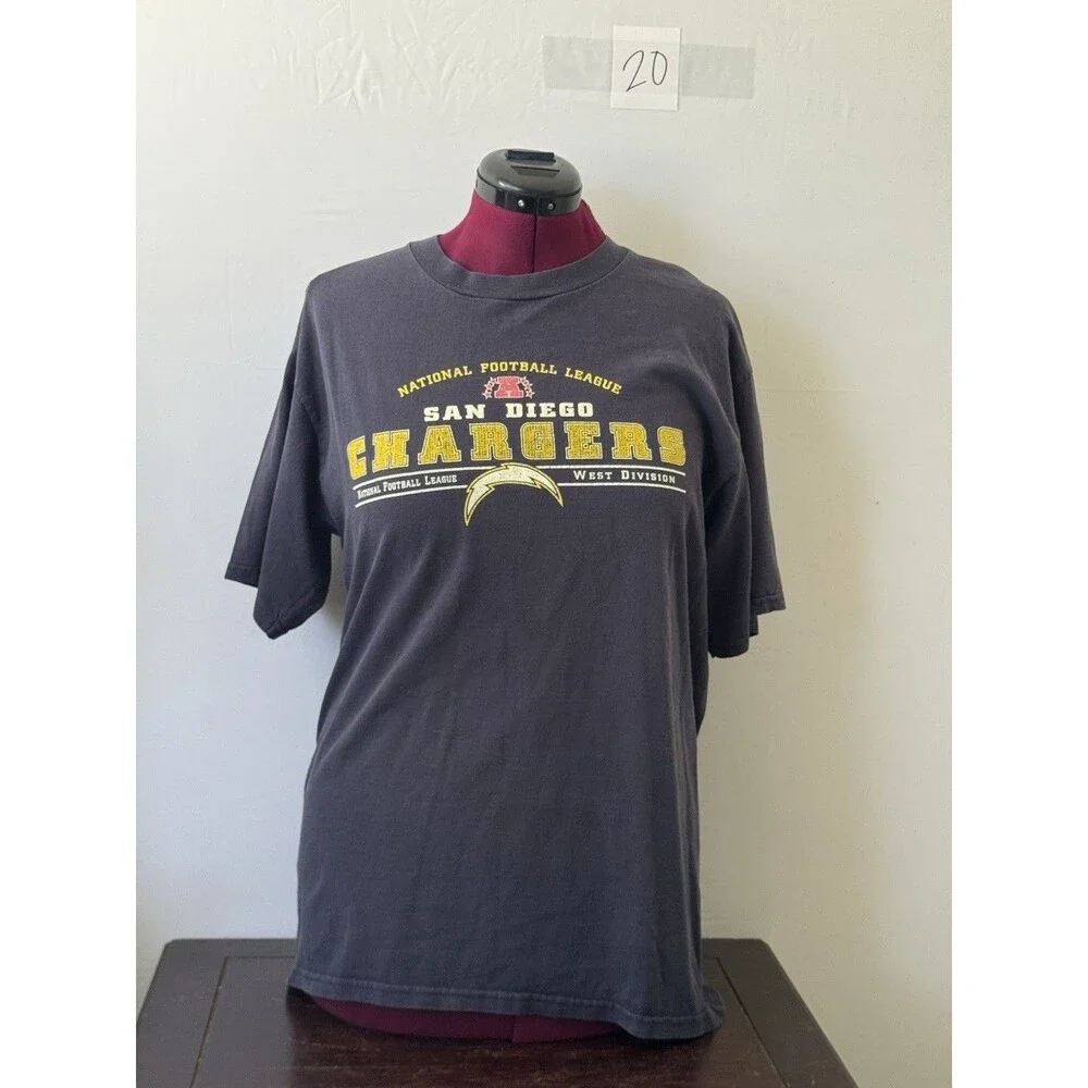 San Diego Chargers NFL Graphic T Shirt Blue Football Fan Tee Adult